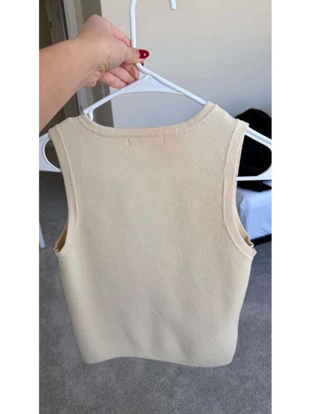 Sweater Button Tank - Picture 2 of 2